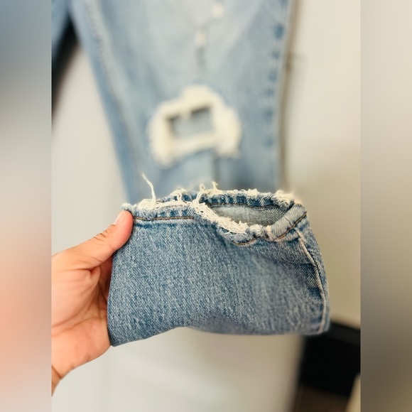 Abercrombie & Fitch the skinny High Rise 31 -12 Jeans Ripped Distressed - Picture 3 of 14